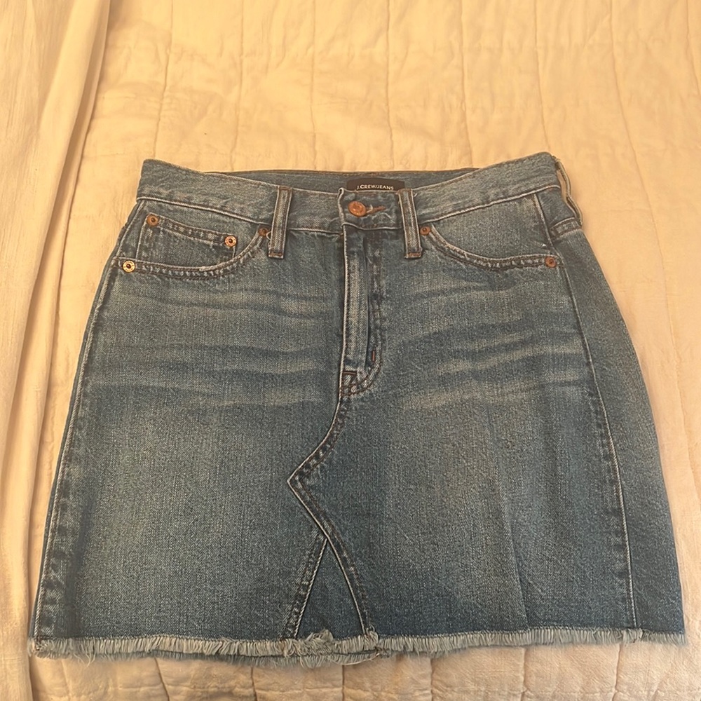 Jcrew Denim Mini Skirt